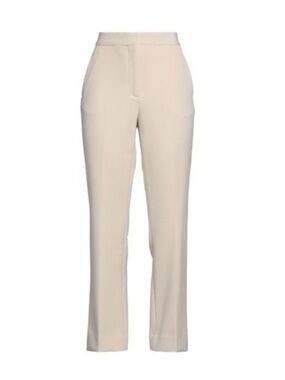 St. John Diana Cream Ivory Straight-Leg Pants | Luxe Minimalist Trouser | Size 4